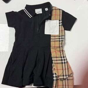 Burberry Black and Beige Kids Dress